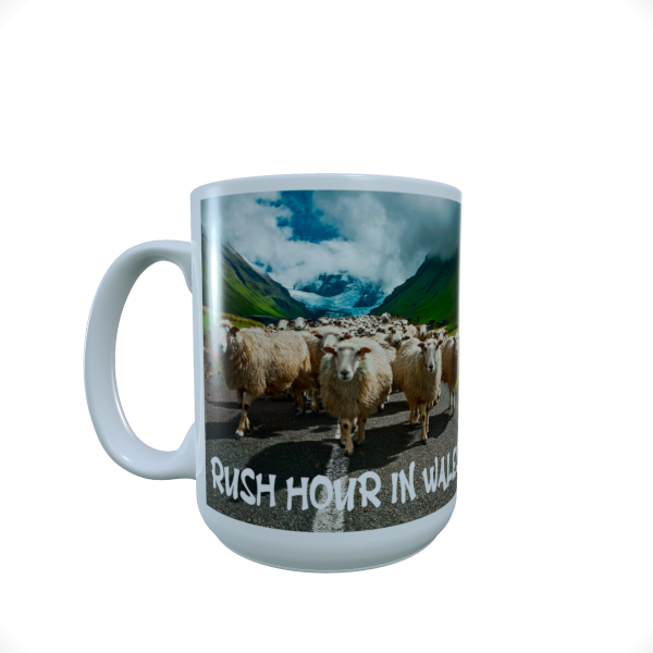 Rush Hour in Wales.. funny 15oz Ceramic Mug